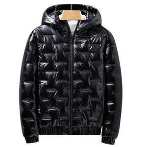 Fine qualité personnalisé hommes doudoune 100% polyester matelassé conception hiver détachable à capuche coupe-vent veste chaude - Product Image 1
