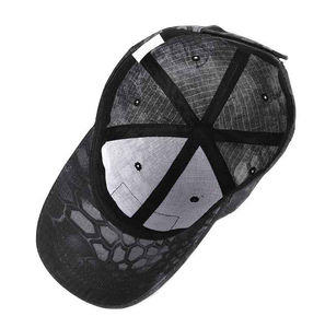 Casquette de sport classique imperméable à visière incurvée à 5 panneaux avec impression numérique et logo personnalisé brodé - Product Image 4
