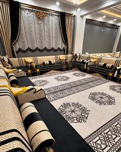 Sièges au sol orientaux, canapé ethnique, canapé Majlis arabe, canapé de style ottoman, ensemble Jalsa arabe, sièges au sol orientaux de luxe - Product Image 3