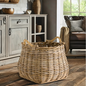 ตะกร้าหวายสานมือปรับแต่งได้พร้อมที่จับจัดระเบียบข้างเตียงห้องนั่งเล่น - Product Image 2