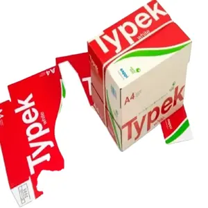 Yüksek kaliteli Typek A4 beyaz kopra kağidi 80gsm/75 gsm/70 gsm kopra kağidi satılık