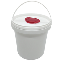 Dispenser Ember Plastik Kosong untuk Tisu Basah 1200 ml 40 oz Bulat dengan Tutup Anti Curang untuk Kemasan Tisu Basah Logo Kustom Dicetak
