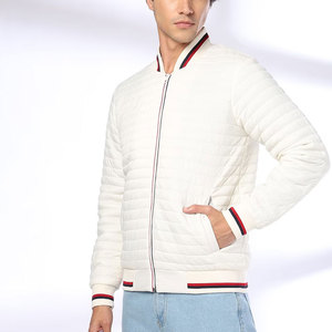 Chaqueta acolchada de plumón, venta al por mayor, chaquetas acolchadas personalizadas, chaqueta acolchada Lisa ajustada en blanco hecha en Pakistán - Product Image 1
