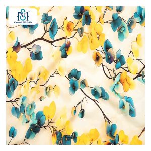 Shaoxing Manufacturer 100D 4 Way <b>Stretch</b> Dress FABRIC Cutout Prints Screen Print Fabric for Clothing - Product Image 3