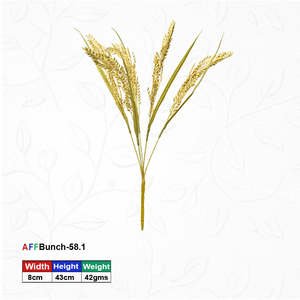 หญ้าแห้งโพลีเอสเตอร์สีทองประดิษฐ์ AFF Bunch-Bunch-58.1 สำหรับใช้ภายในอาคาร - Product Image 1