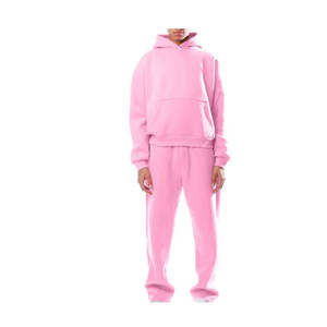 Logo personnalisé Survêtement 2 pièces à capuche zippé Fabricant pakistanais Vêtements de sport pour hommes et femmes Fitness Col à capuche - Product Image 6