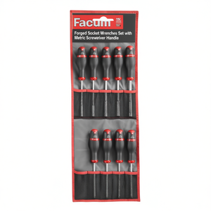 Juego de llaves de vaso forjadas Facom con mango de destornillador métrico - Product Image 3