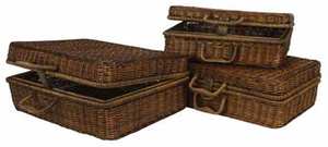 ตะกร้าหวายสานมือวินเทจอเนกประสงค์ ราคาประหยัด เป็นมิตรกับสิ่งแวดล้อม พร้อมหูหิ้วสะดวกสบายสำหรับห้องนอน - Product Image 2