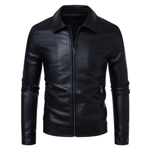 Chaquetas ejecutivas formales ajustadas para hombre, abrigos de cuero PU informales de negocios para hombre de buena calidad - Product Image 2