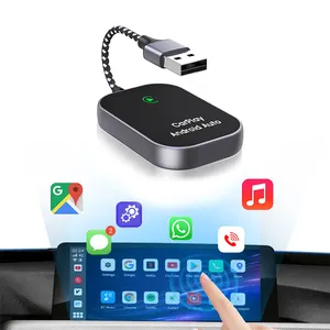 Boyi Portable Android System 2 in1 Car Play Smart Media Box Wireless Android Auto For Iphone Carplay Box