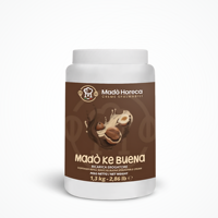 Mado Ke Buena Crème à tartiner fraîche aux noisettes brutes (Seau en plastique de 1,3 kg) - Fabriqué en Italie Durée de conservation de 24 mois 8% de pâte de noisettes