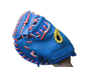 Manopla de béisbol de alta calidad personalizable 100% de servicio OEM con cordones de contraste rojo y blanco con el mejor diseño - Product Image 2