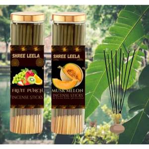 Shree Leela Agarbatti para Pooja fruitpunch y muskmelon Pack de 2 varitas de incienso natural con aceites esenciales - Product Image 4