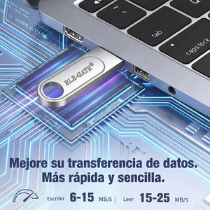 แฟลชไดรฟ์โลหะขนาดเล็ก ความจุ 8GB/16GB/32GB แบบ OTG พร้อมหัวต่อ 2.0 ของขวัญแต่งงานในกล่องของขวัญ - Product Image 4