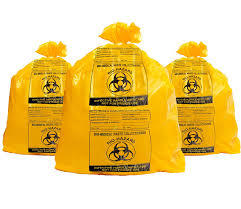 Medical Waste Biohazard Bag <b>Disposable</b> Waterproof Recyclable PE 32-45 Gallon or 120-170 Ltr Plastic Side Gusset <b>Garbage</b> Bag - Product Image 2