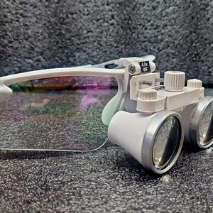 ราคาตลาด 4X ทันตกรรม LED ไฟหน้า ENT แว่นขยายห่วงผ่าตัดห่วงสองตาสําหรับทันตกรรม LAB.. - Product Image 1