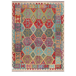 Tapis kilim Maimana Afghanistan 202 x 154 cm Ensemble de tapis - Product Image 1