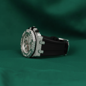 VVS Moissanite Iced Out Watch <b>Automatic</b> Mechanical <b>Chronograph</b> Mens Luxury Hip Hop Octagon Bezel Stainless Steel Waterproof - Product Image 2