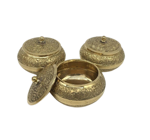 Juego de 2 Servidores de Chocolates de Diferentes Tamaños Forma Redonda Servidores de Chocolates Dulces de Color Dorado Al Precio Más Barato - Product Image 2