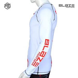 Venta al por mayor de alta calidad UPF50 + UV protección solar logotipo personalizado manga larga compresión MMA Rash Guard camisa artes marciales desgaste - Product Image 2