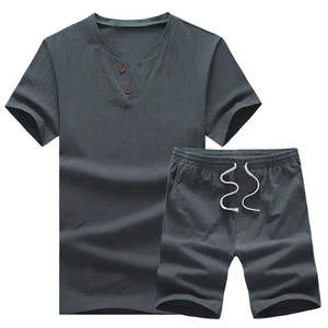 Conjunto de Camiseta y Pantalones Cortos Personalizados para Hombre, Ligeros y Cómodos, Directo de Fábrica, Camiseta de Verano con Estampado Urbano y Pantalones Cortos OEM - Product Image 2