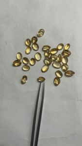 หินซิทรินธรรมชาติเกรด AAA แกะสลักหินรูปไข่สำหรับทำเครื่องประดับปรับขนาดได้ - Product Image 3