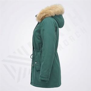 Parka pour femmes, veste en polaire de coton, manteau d'hiver épais, col en fourrure amovible, vêtements d'extérieur chauds et chauffants pour femmes avec poches, sur mesure - Product Image 3