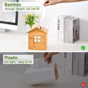 กล่องทิชชู่ไม้ไผ่ทำมือกล่องทิชชู่ธรรมชาติเป็นมิตรกับสิ่งแวดล้อมของตกแต่งบ้านและโต๊ะจากเวียดนาม - Product Image 6