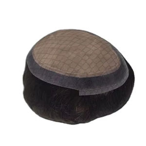 Perruque toupet en cheveux humains 100% soie Pro Remy Virgin Raw Taz Indian Hair - Product Image 4