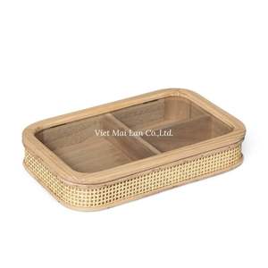 Caja de Almacenamiento Multifuncional de Ratán Vietnamita Tejida a Mano con Textura Natural para Organización del Hogar y Decoración de Interiores - Product Image 2