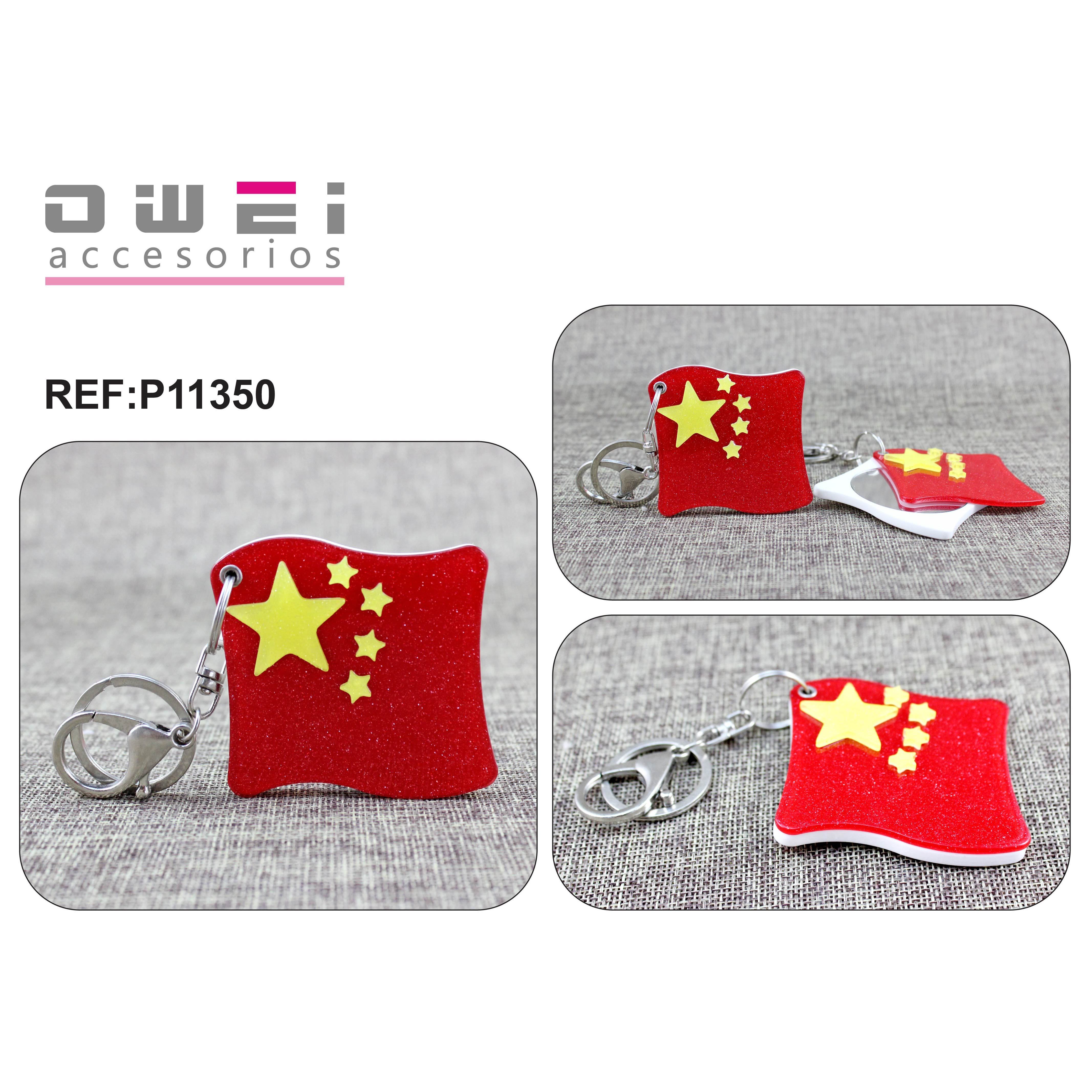 12u/c Keychain with Mirror Premium Glass Key Chains