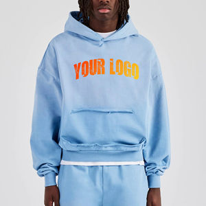 Vêtements décontractés d'hiver en gros, sweats à capuche en coton uni surdimensionnés personnalisés pour hommes, pull à capuche pour hommes grande taille, sweats à capuche et sweat-shirts - Product Image 1