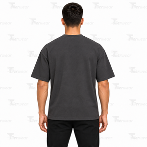 เสื้อยืดแขนสั้นสีเทาเข้มสำหรับผู้ชาย สไตล์สตรีท คอกลม พิมพ์ลายกราฟฟิตีตัวอักษร Stay Humble มีจำหน่ายแล้ว - Product Image 4