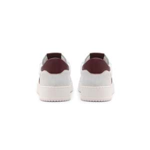 Zapatillas Deportivas Saturno con Cordones, Color Blanco/Borgoña - Product Image 3