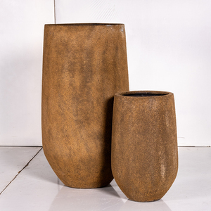 Juego de Macetas de Hormigón Texturizado Hechas a Mano Orgánicas con Acabado para Decoración de Jardín y Hogar Contemporáneo y Rústico - Product Image 3