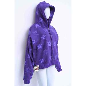 Venta al por mayor de calidad superior 100% algodón polar Oversize Crop Hoodie transpirable pulóver diseño personalizado logotipos corto con capucha - Product Image 3