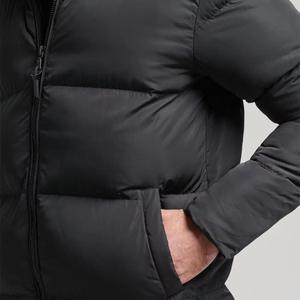 2025 hommes décontracté longue veste d'hiver à capuche manteau bouffant avec fermeture à glissière grande taille chaud Nylon Polyester coton rembourrage manteaux - Product Image 6