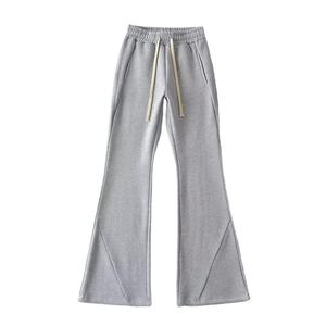 OEM Women's Wide Leg Flare Cargo Pants Mid Rise Cotton Anti-Wrinkle Summer Full Length Button Fly Casual Style Pants & Trousers - Product Image 5