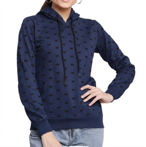 Dernier style de sweats à capuche respirants pour femmes, service OEM, prix raisonnable, impression par transfert thermique par détection de pointes, coupe classique - Product Image 5