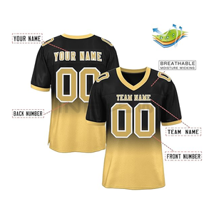 Vente en gros de maillots de football américain personnalisés uniformes d'été imprimés à manches courtes pour l'usure - Product Image 3