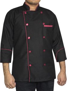 เครื่องแบบพ่อครัวคลาสสิกยอดนิยมในโรงแรมร้านอาหารชุดเครื่องแบบทำอาหารสีดำสีขาว - Product Image 5