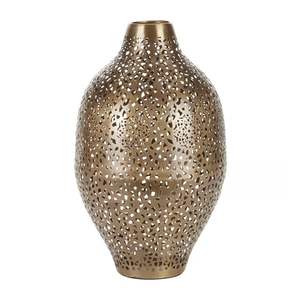 Latest Arrival White Enamel & Gold Color Finished Metal Flower <b>Vases</b> Luxurious Home Decor for Stunning Floral Arrangements - Product Image 5