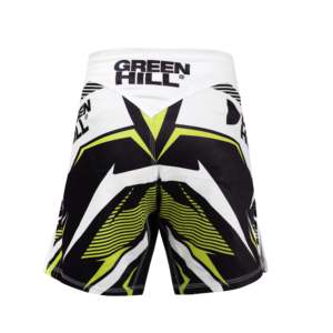 Pantalones Cortos de MMA Blancos de Diseño Personalizado GREEN HILL, Ropa de Poliéster Elástico para Grappling y BJJ para Gimnasio, Sublimados (10506) - Product Image 2