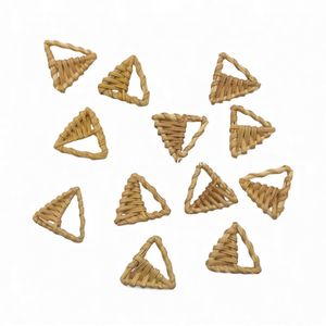 Abalorio de Ratán, Material Natural, Joyería Artesanal Hecha a Mano para Pendientes y Collares - Product Image 1