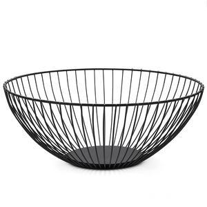 Bol de service de fruits en fil métallique noir fait à la main écologique Design élégant et artisanal pour restaurant à domicile personnalisé pour le vrac - Product Image 1