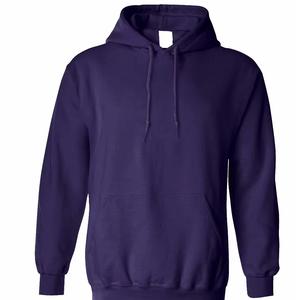 Sweats à capuche brodés personnalisés de marque Pulls unis en polaire Streetwear épais et surdimensionné pour hommes Sweat à capuche à col rond - Product Image 1