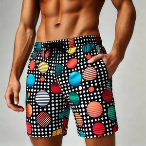 2024 personnalisé OEM impression par transfert de chaleur motif floral toile couleur unie Polyester Shorts hommes 100% coton haute rue en vrac - Product Image 1