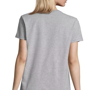Camiseta de cuello redondo de algodón informal a la moda para mujer, camiseta suave ligera de manga corta, perfecta para ropa de diario de verano - Product Image 6