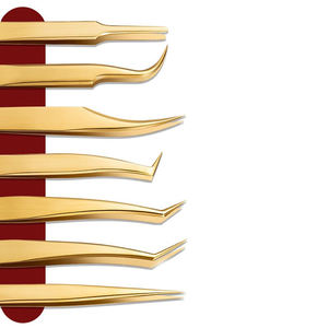 Vente en gros de pinces à cils en acier inoxydable personnalisées de qualité supérieure Offre Spéciale produits de beauté pince à épiler d'extension matériau métallique - Product Image 2