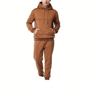 Survêtement à séchage rapide 100% coton pour hommes, survêtement à capuche avec logo sur mesure, ensemble de 2 pièces de jogging pour hommes, nouvel arrivage - Product Image 1
